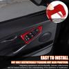 Red Carbon Fiber Window Lift Switch Button Sticker for BMW 6 Series 2004-10