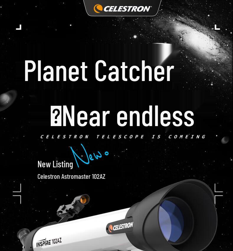 Celestron AstroMaster 102AZ High Magnification Professional Telescope for Deep Space Observation and Science Education