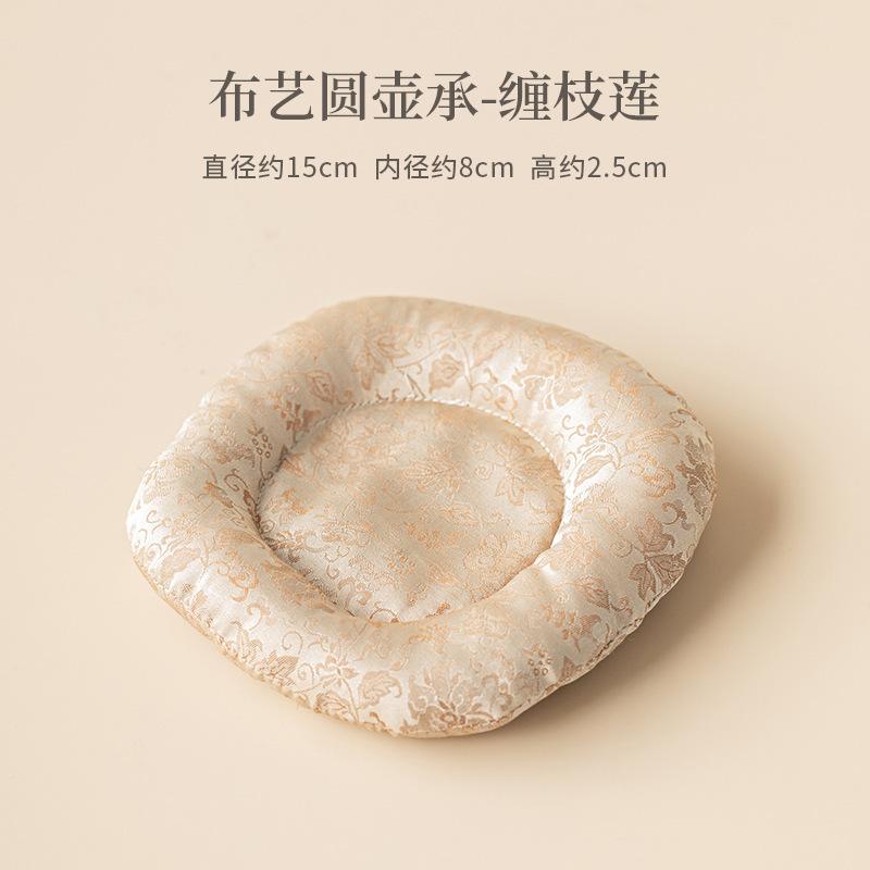 Untersetzer aus Stoff im chinesischen Stil Retro Tassenuntersetzer für Kaffeetassen Untertasse Hitzebeständige Platzsets Teetassenbasis Chinesisches Teeset Geschenke