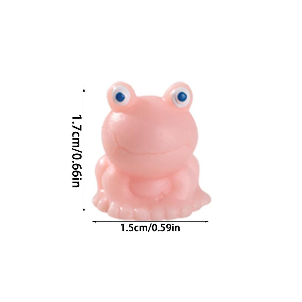 100Pcs Mini Frog Garden Decor Green Frog Figurines Miniature Home Decor Tiny Plastic Frogs Fairy Garden Decor