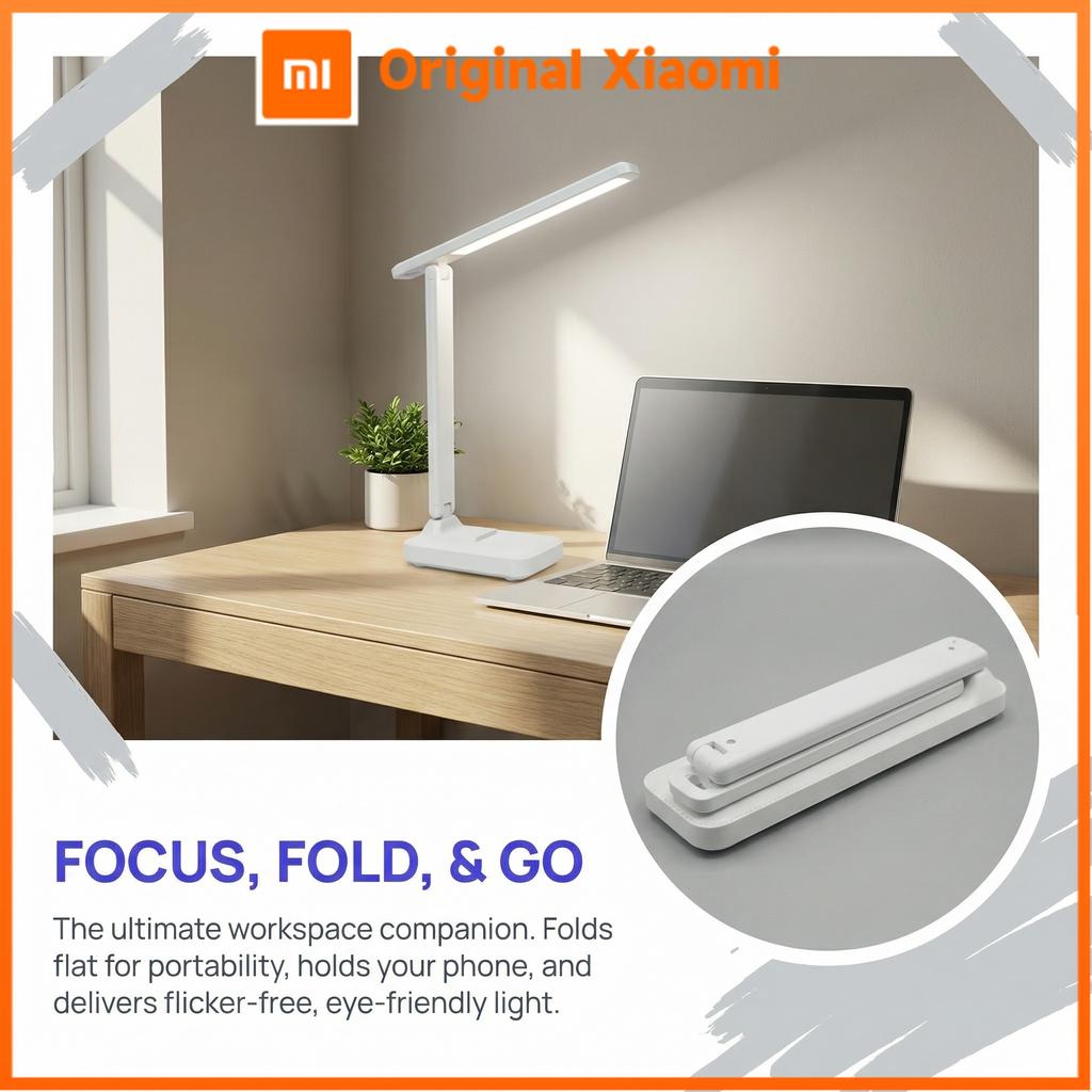 Xiaomi Foldable Mini USB Light, 3-Level White Brightness, Portable Reading Lamp for Home Office