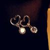 Earrings Bowknot Faux Pearl Design Beautiful Alloy Jewelry Gift Ear Stud for Party