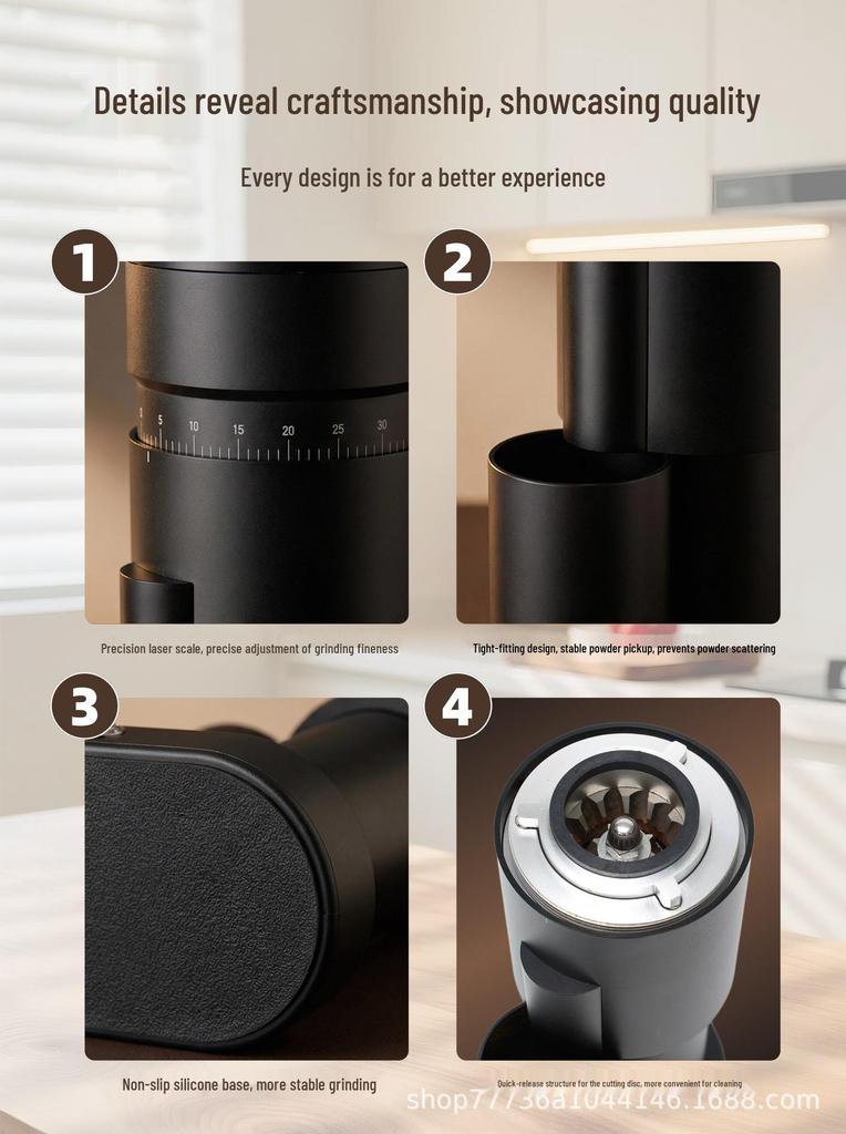 Fully Automatic Professional Coffee Grinder with Quantitative Dispensing for Western Restaurants