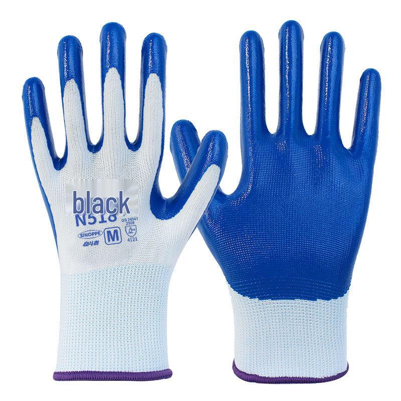 Starry N518 Wear-Resistant, Anti-Slip Nitrile Construction Gloves