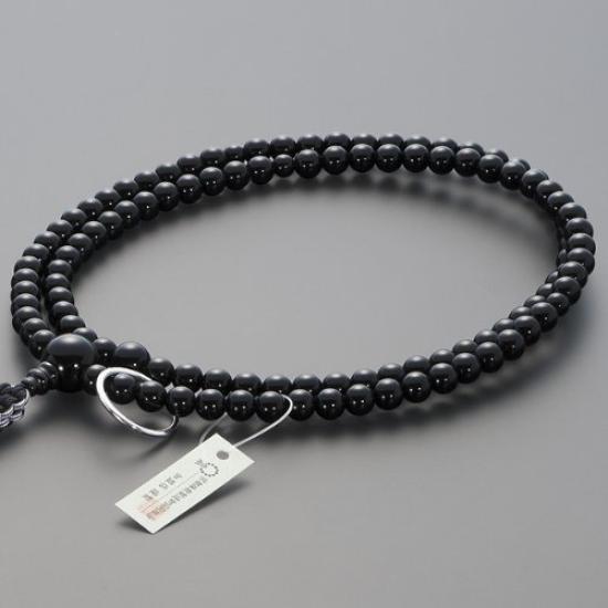 Buddhist Altar Shop Takita Shoten Prayer Beads Soto Sect Authentic Rosary Beads Black Onyx Shaku 2 Pure Silk String Tassels Kyoto Prayer Real Prayer