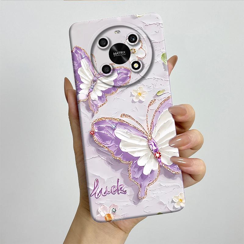 For Honor X9 4G 5G / Magic 4 Lite 4G 5G Phone Case ANY-NX1 LX1 LX2 LX3 Soft Silicone Sweet Painted Cover Cute Printed Casing