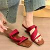 Niche high-end cool slippers fairy shoes wear new summer temperament high heels sandals