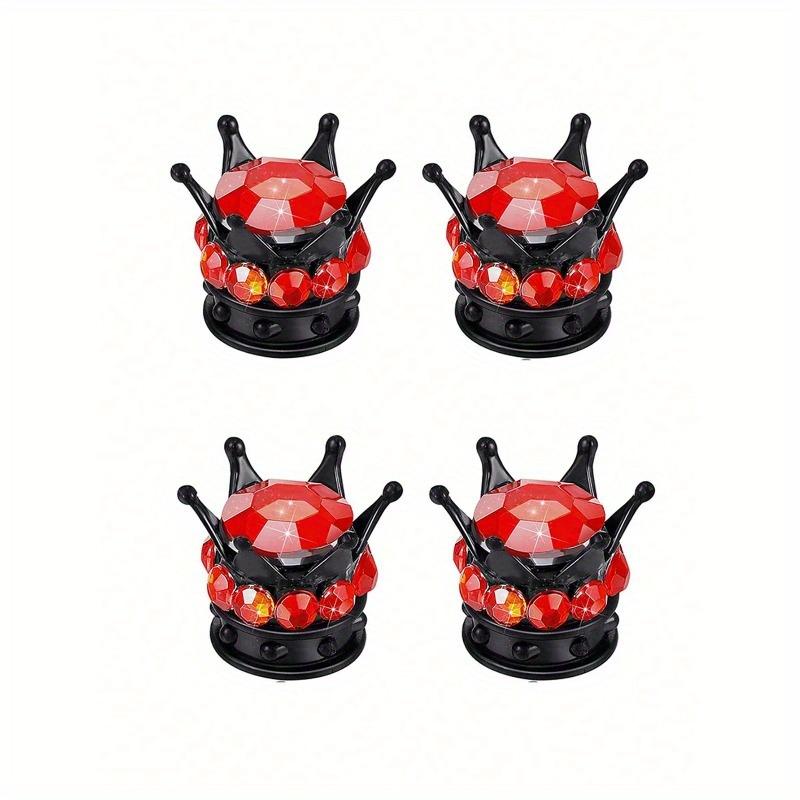 Rhinestone Decor Crown Shaped Car Tire Valve Cap