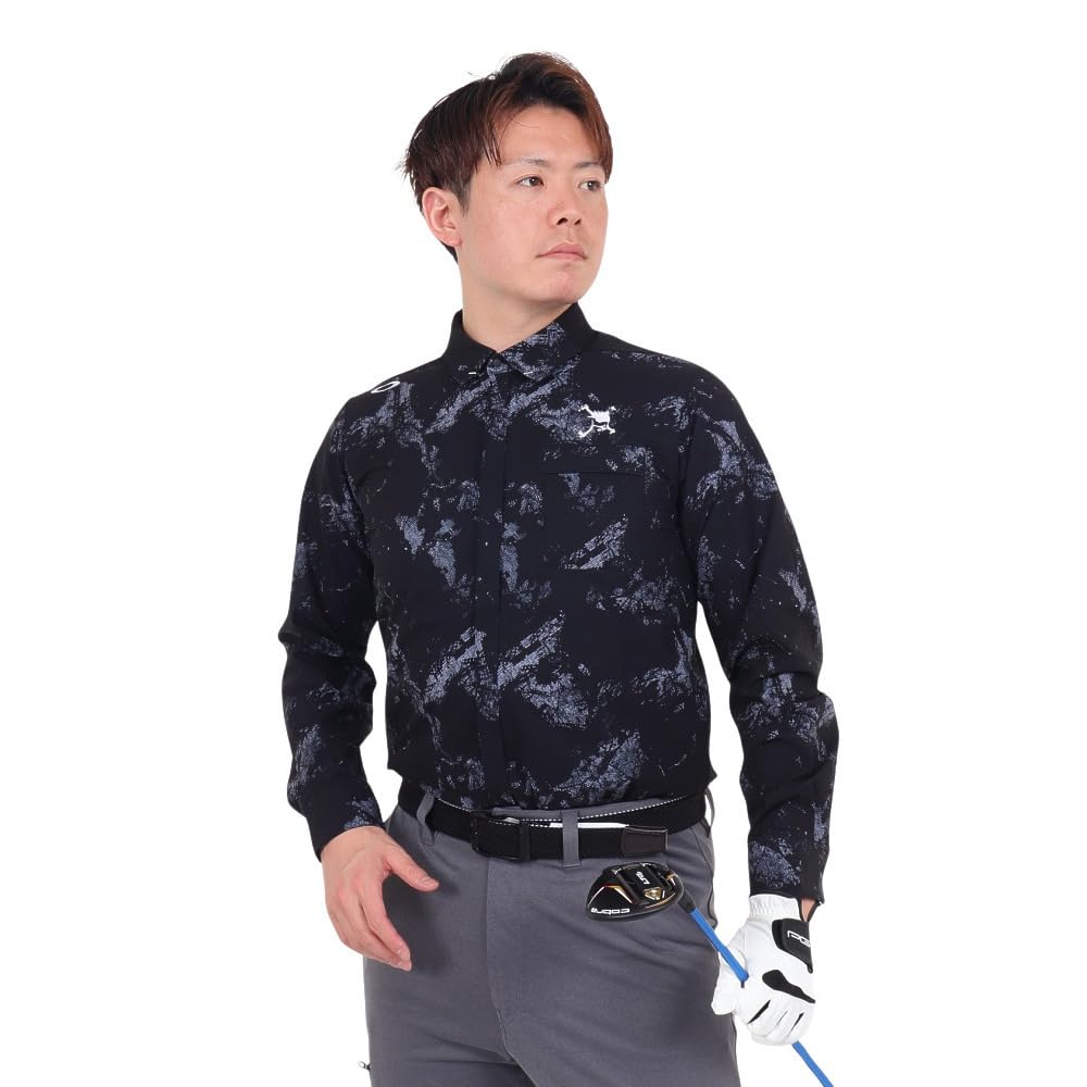 

Oakley Casual SKULL EARTH GRAPHIC 3D LS SHIRT BLACK PRINT M Size (Japanese L)