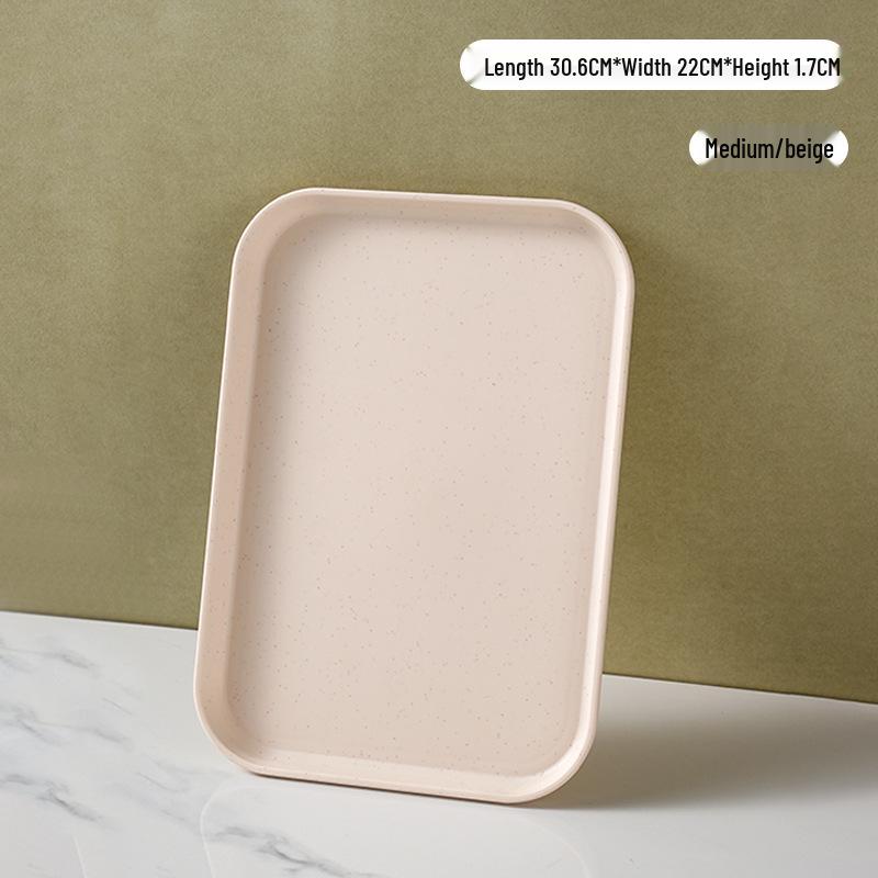 Rectangular Plastic Tea and Snack Tray for Home, Hotel, or Restaurant Use