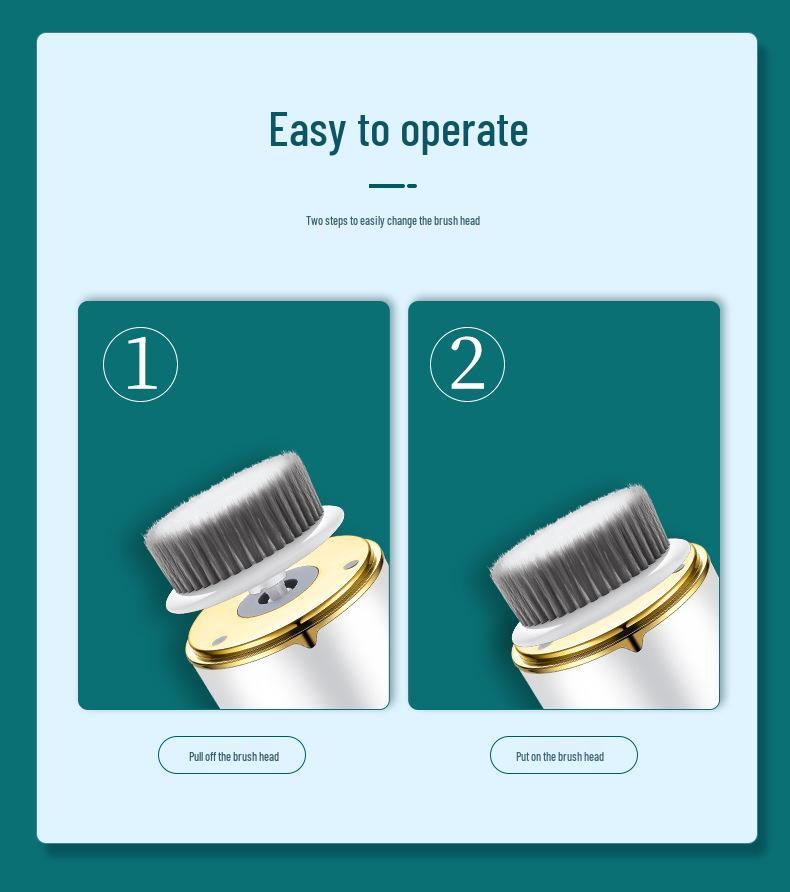 Multifunctional Electric Facial Cleansing Brush - Waterproof & Rechargeable