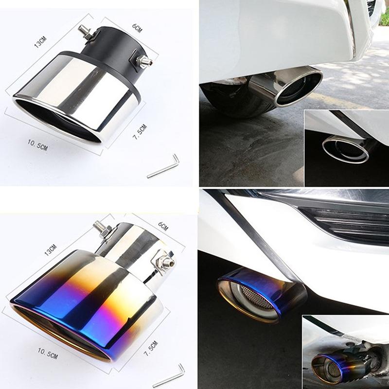 

Универсальный автомобильный глушитель Наконечник Круглая нержавеющая сталь Труба Хром Хвост Глушитель