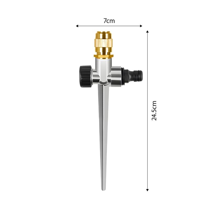 3pc strong All Metal Ground Sprinkler System For Big Area Garden And Yard Watering