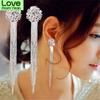 Korean Stylish Fashionable Jewelry Personality Women Temperament Crystalline Tassel Earrings Bridal Earrings Long Earrings OorbellenFashion Jewelry