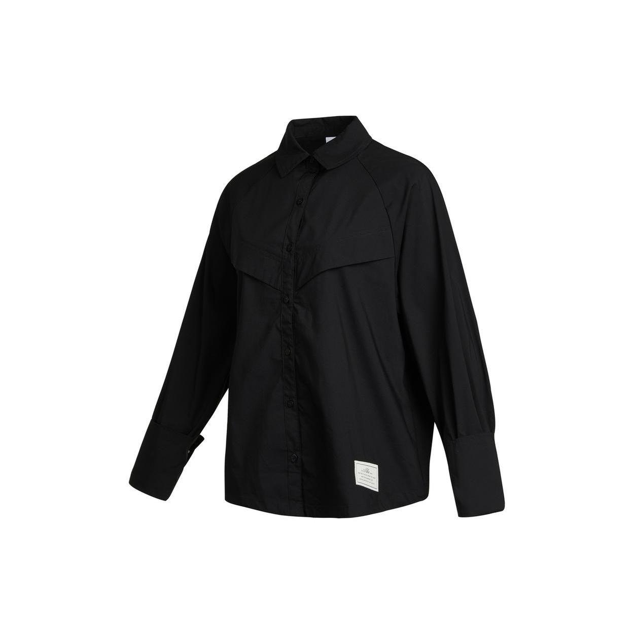 Nike Sportswear Women s Oversize Woven Button-Up Shirt Black DR5997-010 L