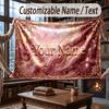 Coperta Ponderata a Tema Geometrico Astratto Coperta Personalizzata con Nome Testo Coperta Morbida Accogliente per Casa Divano Letto