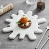 Kreatywny Nieregularny Ceramiczny Talerz Obiadowy na Stek, Deser, Sushi – Biała Zastawa Stołowa