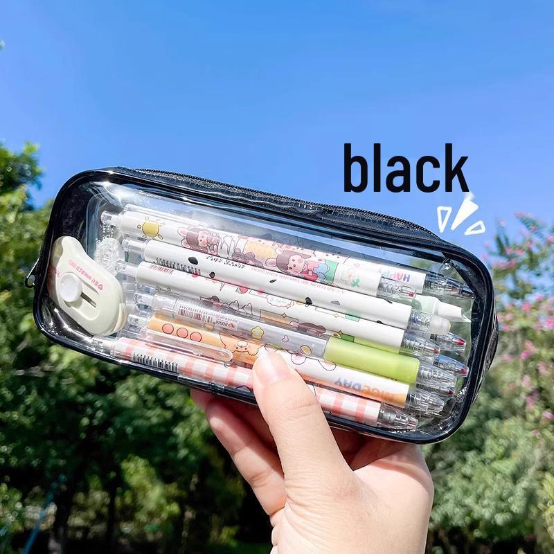 

Прозорий пенал для середньої школи, готовий до іспитів – Новий стиль, підходить для хлопчиків і дівчаток, велика місткість