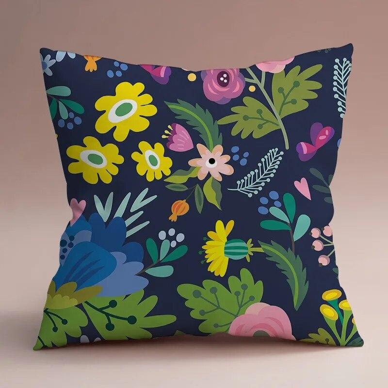 Luxury Home Decor Cushion Cover Chinese Style Creative Floral Pattern Print Pillow Cover Car Sofa Cushion Cover