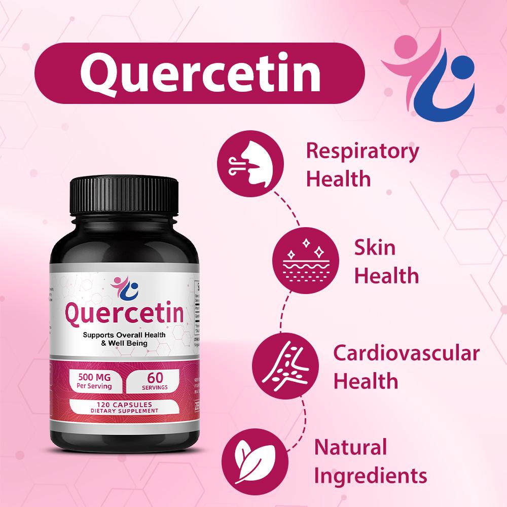 Quercetin 500 Mg Capsules, 120 Capsules