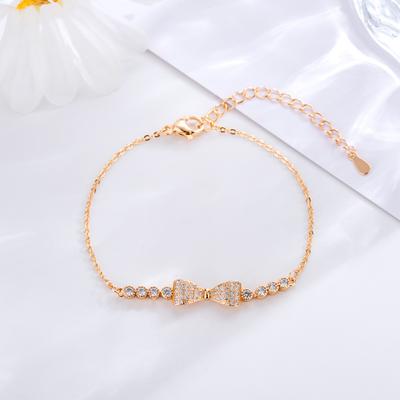 Seiko Micro-studded Diamond Bow Bracelet Pull-up Jewelry