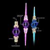Cool Double-edged Lightsaber With Telescopic Bearings Rotating Cool Lighting And Sound Effects A Boy's Toy Gift