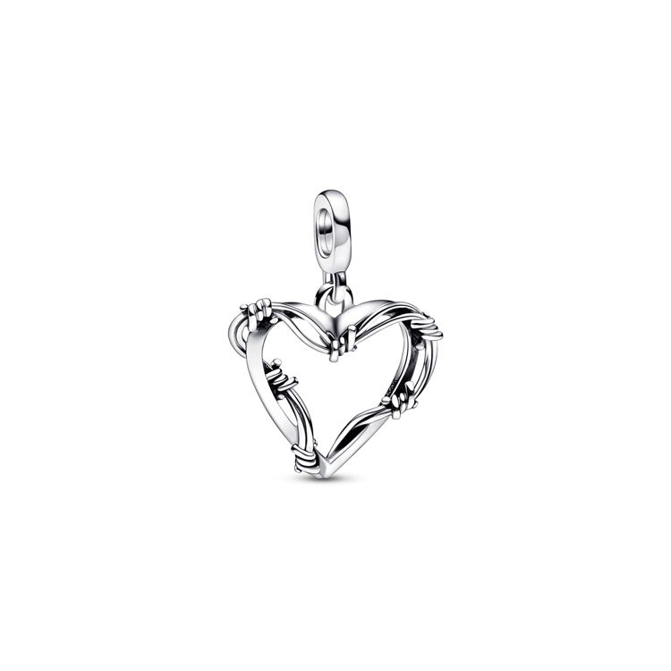 Pandora Winding Heart Medal 3D Personalized DIY Beads Unisex Accessories 792526C00 Silver