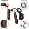 1pc Professional Jump Rope Weighted Speed Skipping Rope with Memory Foam Handle for Effective Cardio And Fitness Training