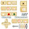 Vintage Golden Charm Zircon Butterfly Bow Cat Flower Italian Charm Links Fit 9MM Stainless Steel Bracelet Women DIY Making Gift