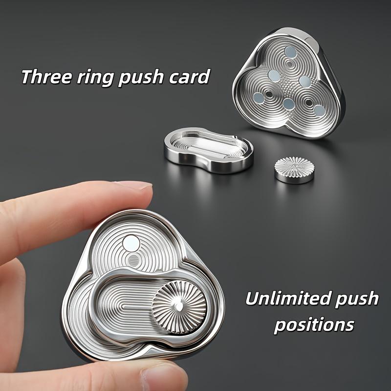 Spinner de Triángulo Moneda Flip EDC Fidget Moneda Push Juguete de Mano para Descompresión Pieza de Mango Fidget Spinner Juguete Divertido