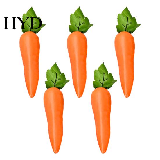 Eco-friendly Foam Vegetable Easter Artificial Carrot Faux Lifelike Simulation Spring Fake Lightweight Vegetables for Home Farm Party DIY Craft