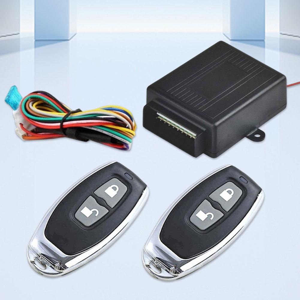 12V Vehicle Keyless Entry System 2 Button Remote Control Car Central Locking System Remote Trunk Release Universal