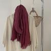 Autumn and Winter New Retro Artistic Cotton and Linen Scarf Solid Color Shawl Warm Scarf