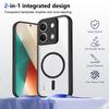 KEYSION Transparent Magnetic Phone Case for Xiaomi POCO M6 Pro 4G Soft Silicone+PC HD Clear Shockproof Back Cover for POCO X6 5G