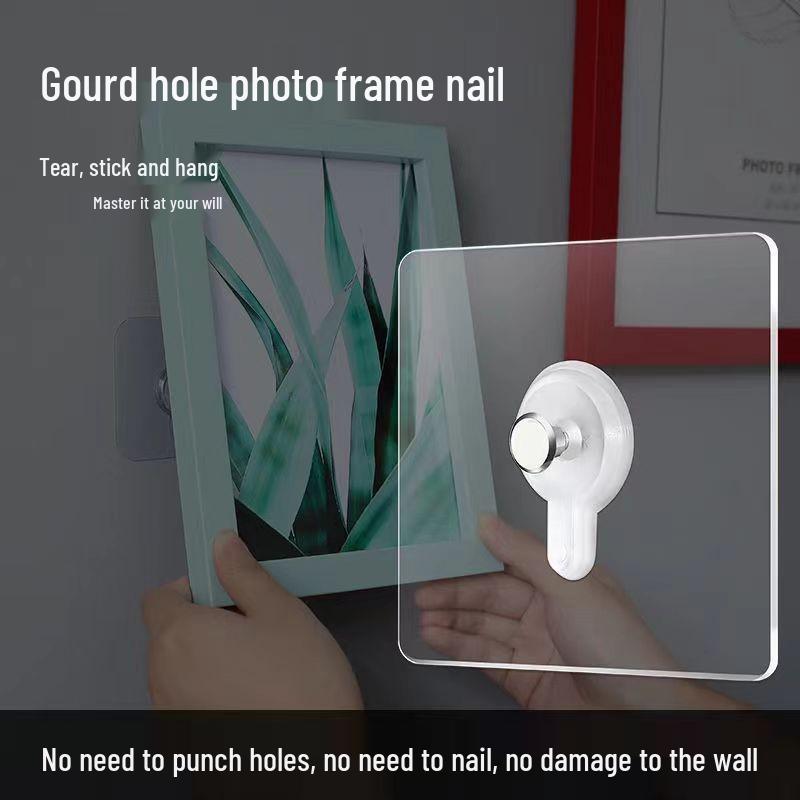 Wedding Photo Invisible Wall Hook - No-Punch Strong Adhesive Seamless Nail