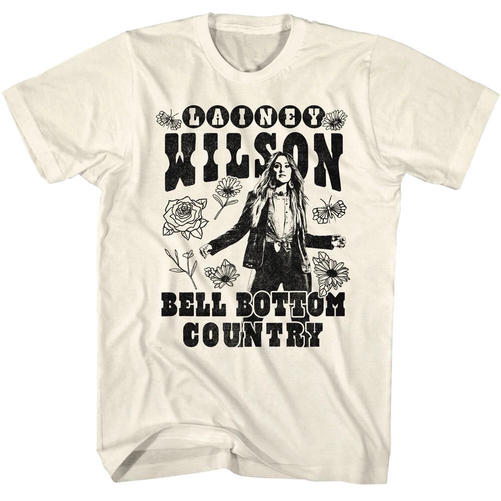 Lainey Wilson Flowers Butterflies Bell Bottom Country Men s T Shirt Music Merch S