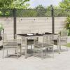 Garden Dining Set 5 pcs Light Grey Poly Rattan