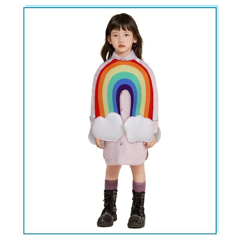 Rainbow Costume Cosplay Cartoon Clothes Kids Halloween Party Performance Stage