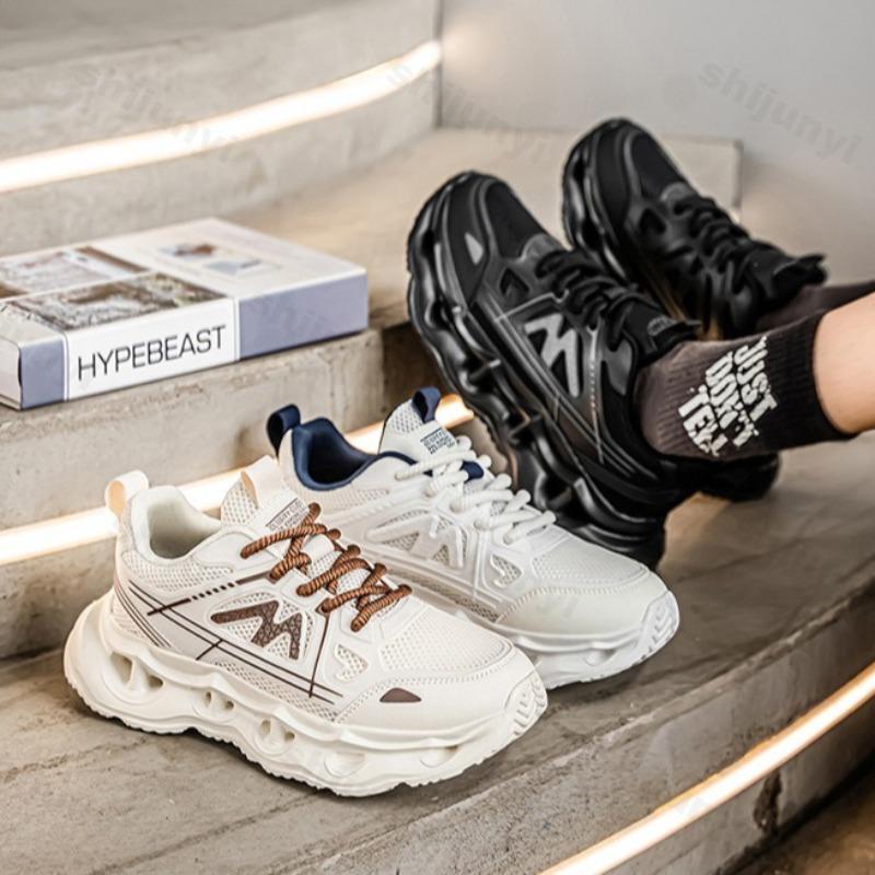 Men's Niche Mesh Breathable Low Top Casual Thick Soled Sports Shoes 2026 Autumn Fashi Trend Versatile N Slip Chunky sneakers