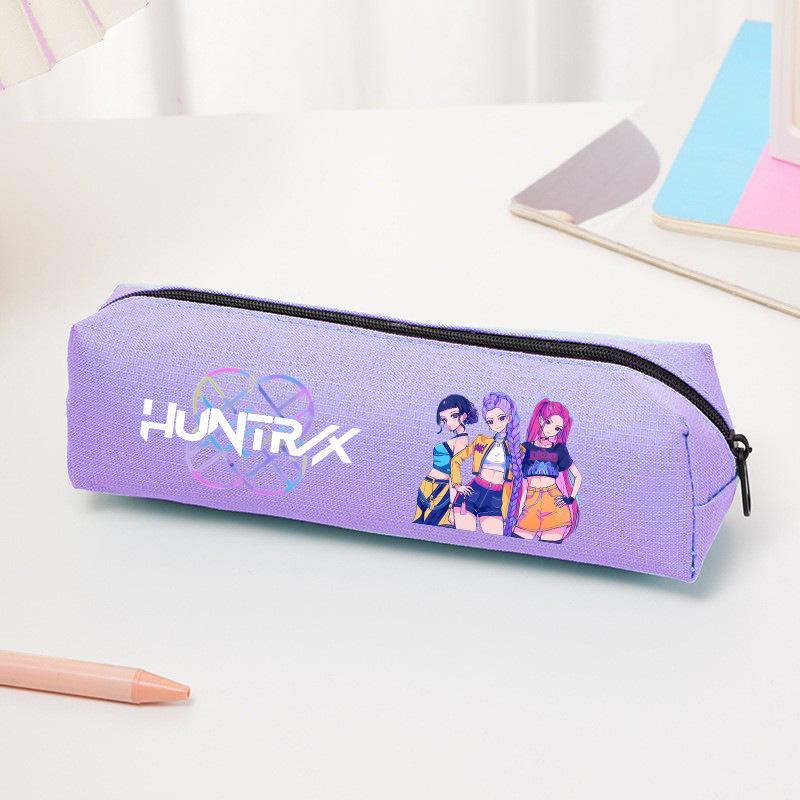 K-pop Demon Hunter Girl Group Pencil Case - Cartoon Oxford Cloth Stationery Bag for Primary School Students