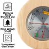 Sauna Wall Hygrothermograph for Indoor Temperature and Humidity Tracking Built with For Durable Wood and Copper Materials