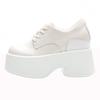 Casual Shoes Women's 2025 New Platform White Shoes Women's Inner Height Increased by 11 Cm Ultra-high Small Leather Shoes Muffin Thick Sole