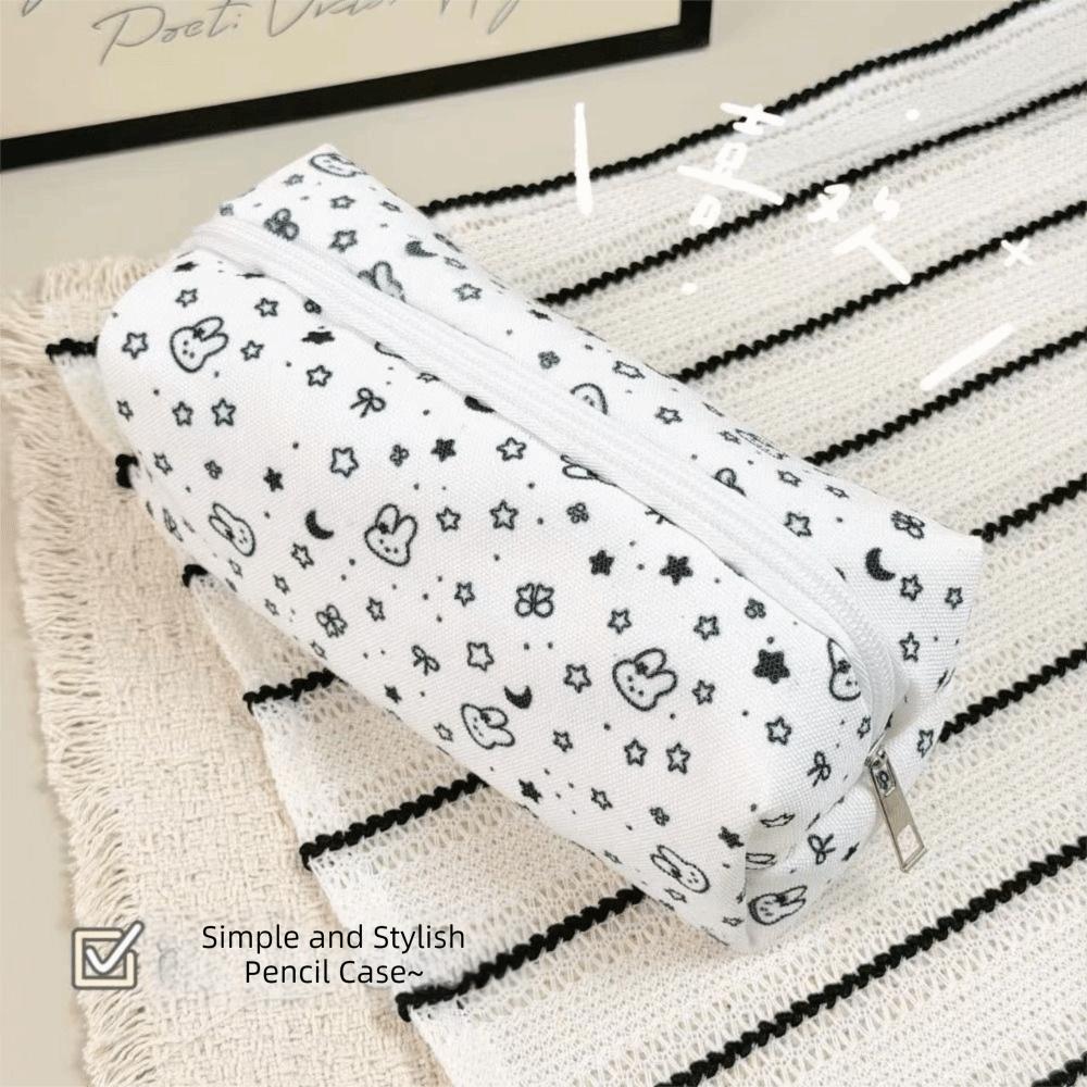 Zipper Closure Pen Pouch Cartoon Bunny Pencil Pouch Cute Zipper Pencil Case School Supplies