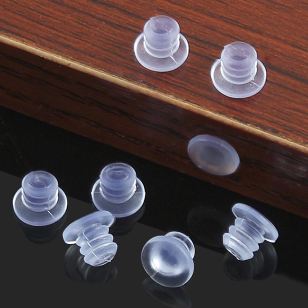 400/300/200/80/40pcs Transparent Rubber Embedded Bumper Furniture Table Chair Leg Feet Bottom Glide Slide Pad Floor Protector