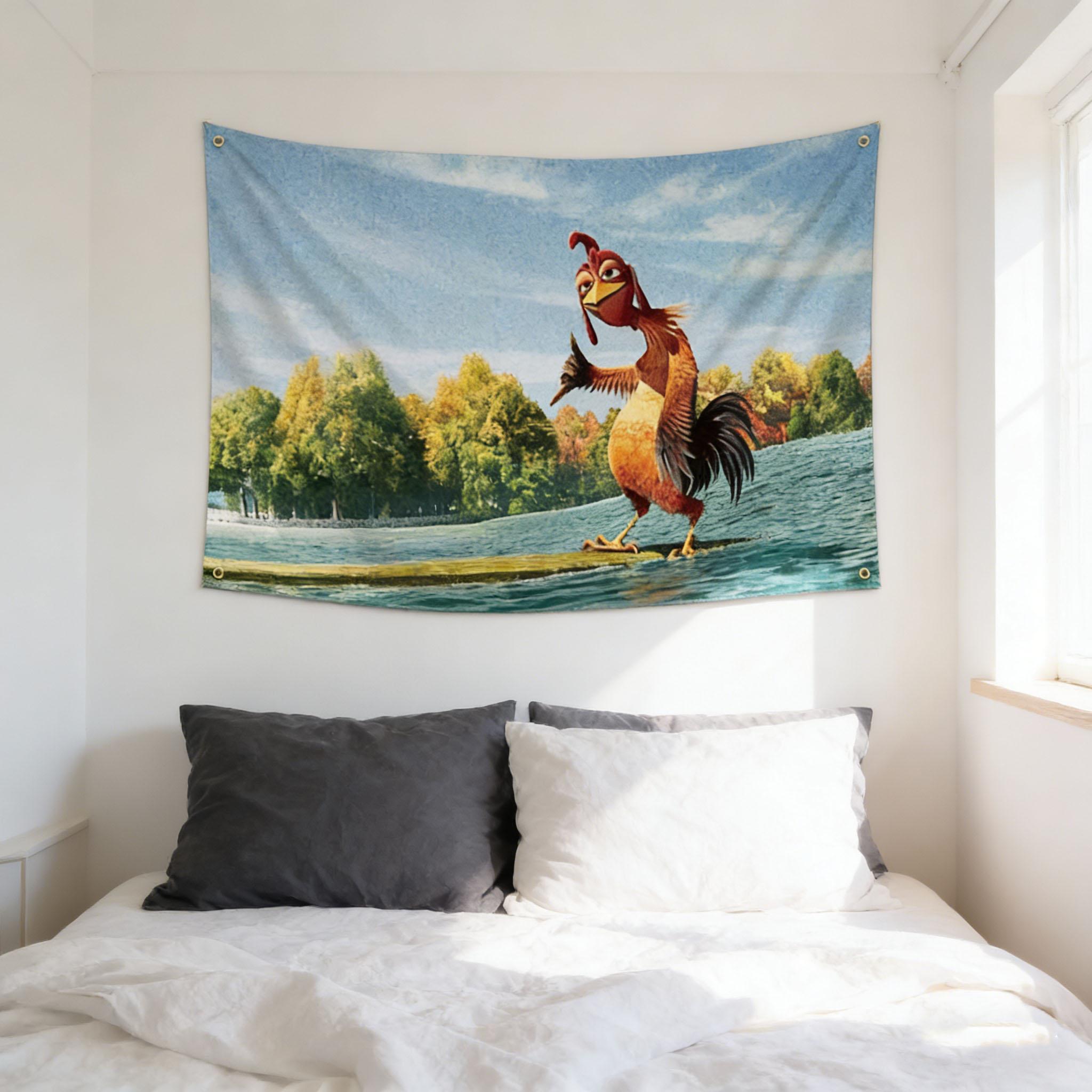Jmg Household Supplies Unisex Chicken Joe 3X5ft Wall Tapestry Flag Funny Tree Design Banner For Man Cave Dorm Room With 4 Brass Grommets