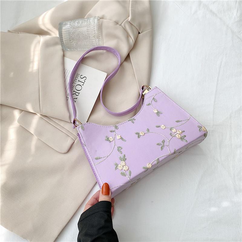 

Chic Casual Shoulder Bag For Women Trendy Fall Collection In Elegant Black White Green Blue Khaki Purple фіолетовий