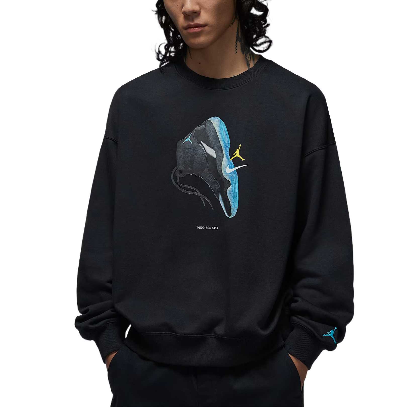 

Jordan Brooklyn Флісова м яка зручна толстовка з круглим вирізом Чоловічі топи IM6302-010 M