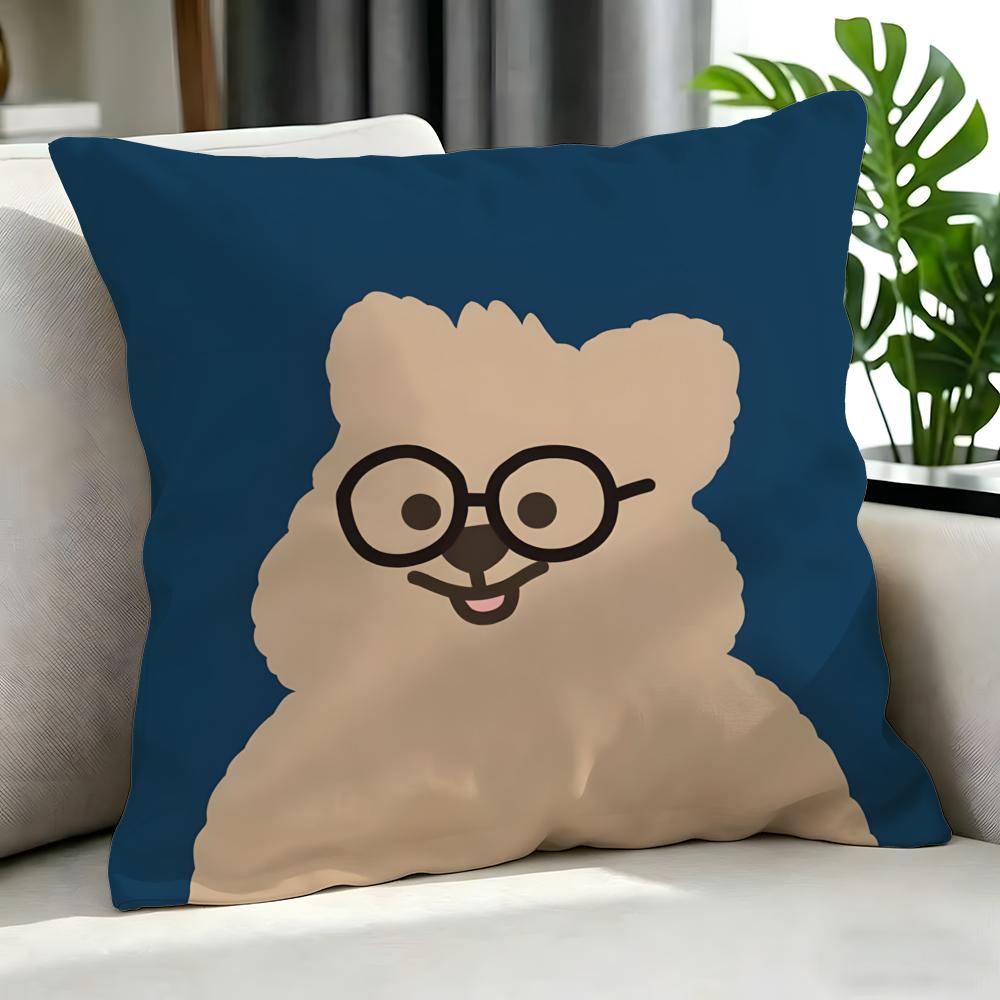 Animal Quokka Cushion Cover Cushion Cover Set 4Pcs 50X50 45X45 40X40 Pillowcase Decorative Sofa Home Decor