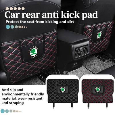 AAABR1 Car Anti-Kick Pad Seat Back Protector Cover For Octavia A5 A7 RS Fabia Superb Rapid Karoq