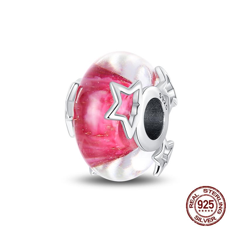 Classic Copper Colorful Butterfly Dolphin Luminous Glass Charms Beads Fit Original Bracelets Fine Diy Jewelry Gift